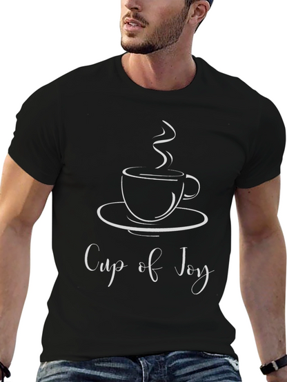 Cup of Joy Graphic T-Shirt - Black