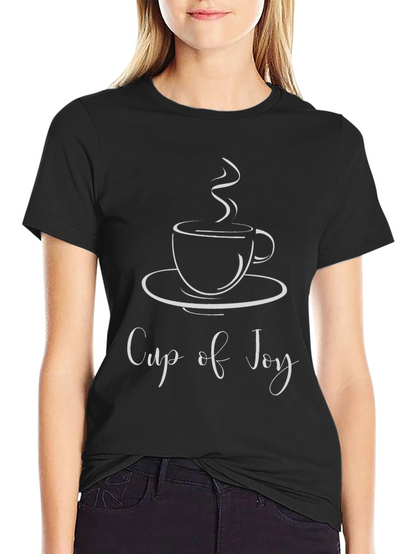 Cup of Joy Graphic T-Shirt - Black