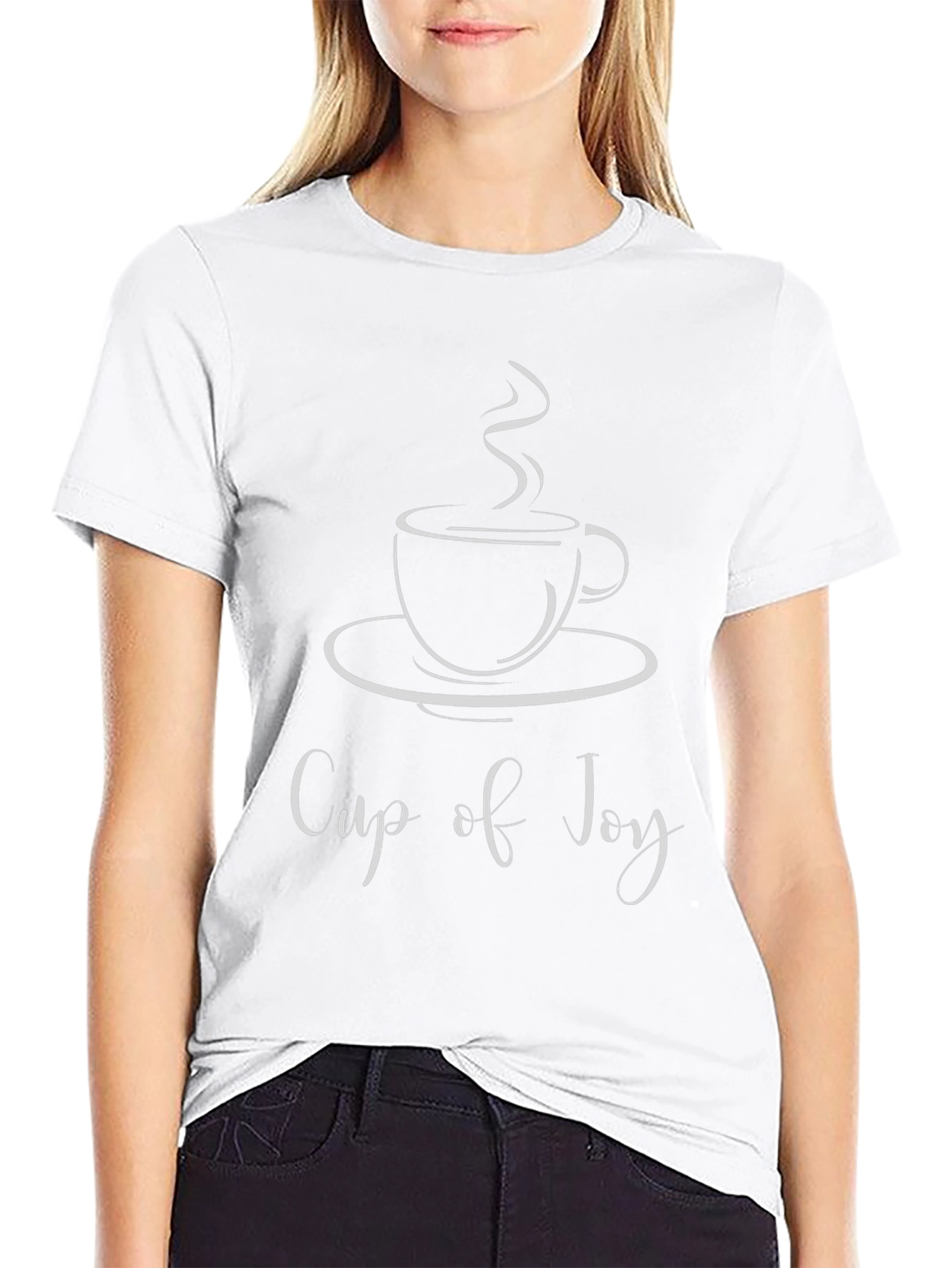 Cup of Joy Graphic T-Shirt - Black