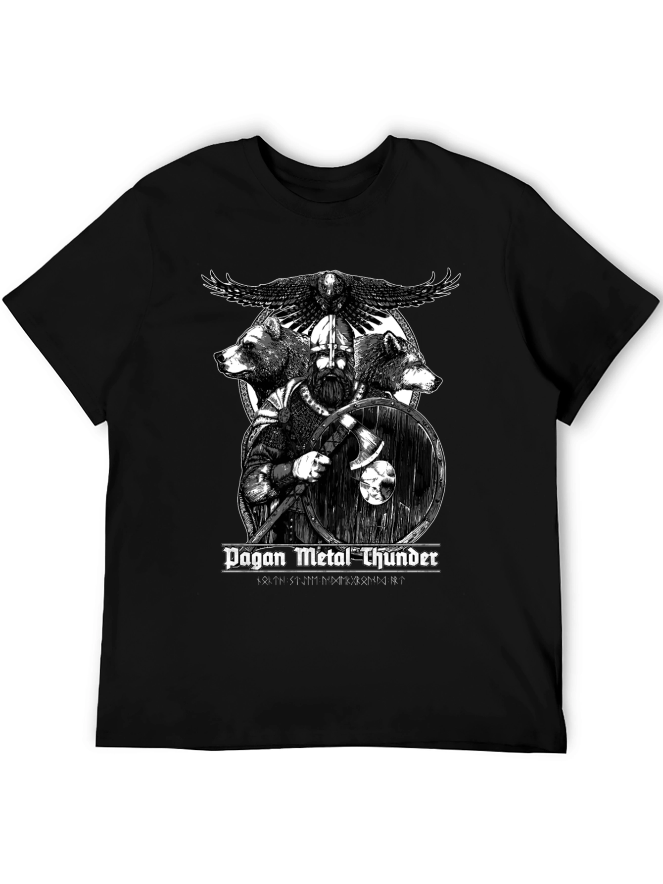 Pagan Metal Thunder Viking Graphic T-Shirt