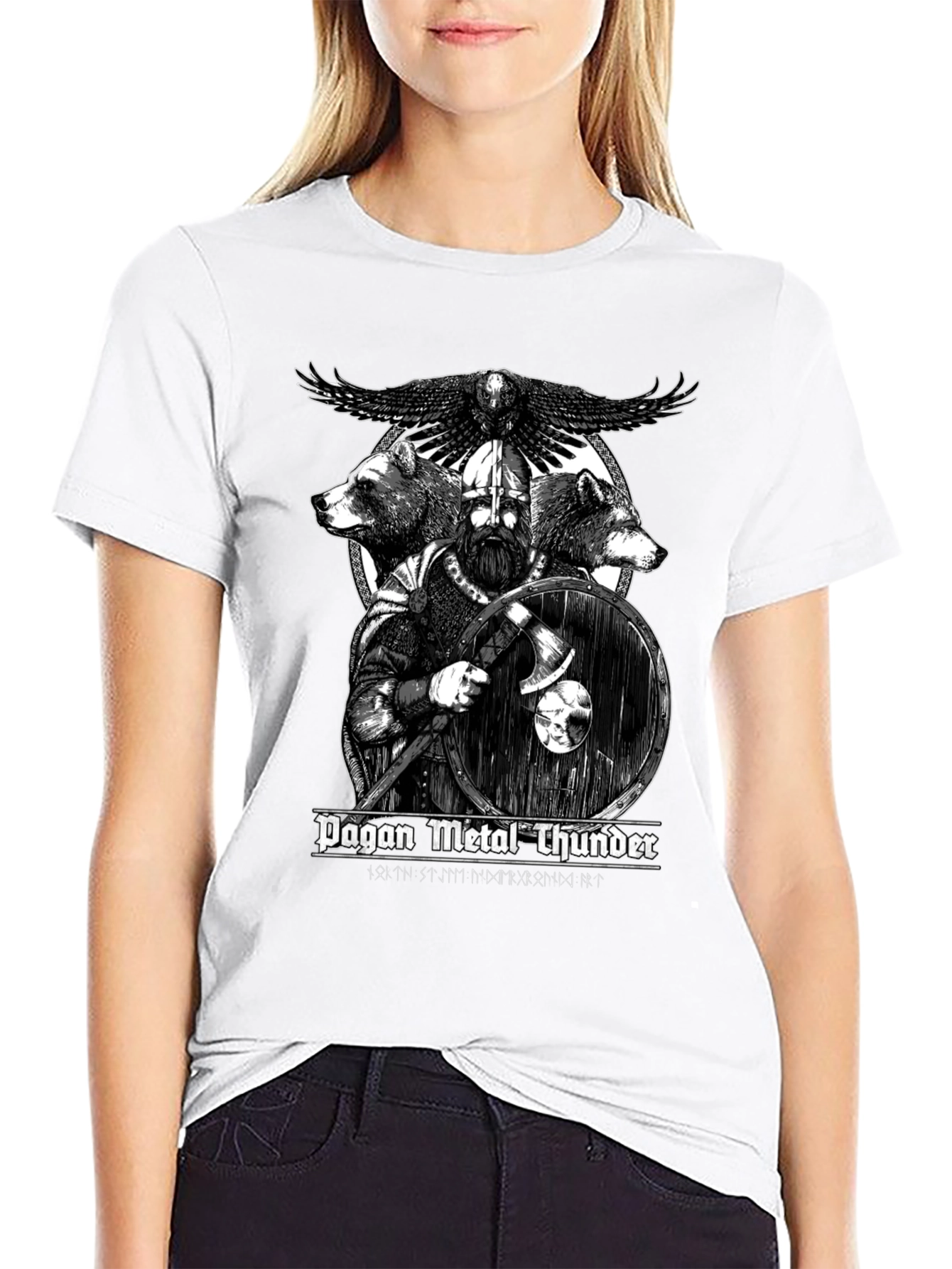 Pagan Metal Thunder Viking Graphic T-Shirt