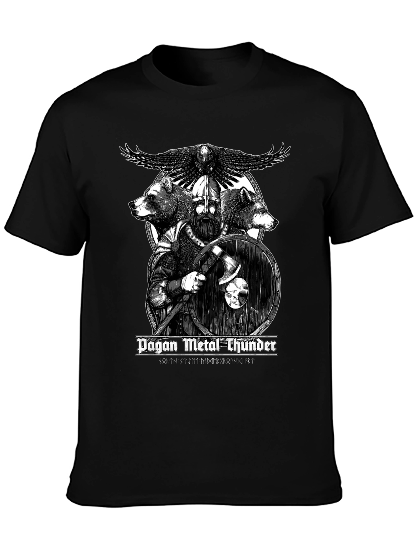 Pagan Metal Thunder Viking Graphic T-Shirt