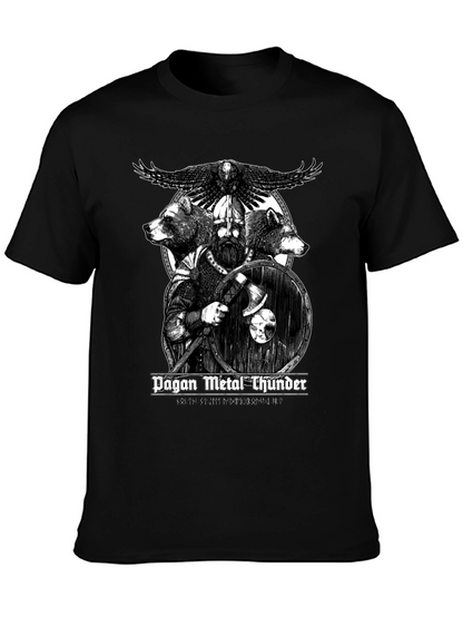 Pagan Metal Thunder Viking Graphic T-Shirt