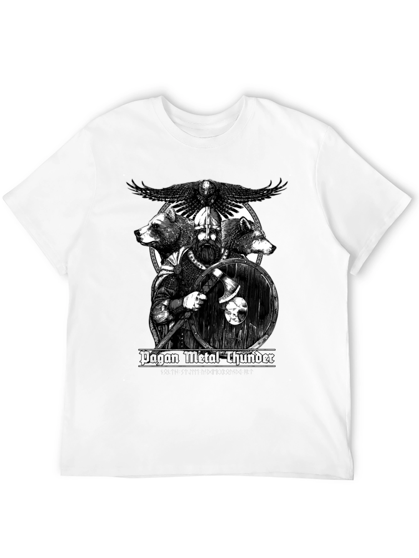 Pagan Metal Thunder Viking Graphic T-Shirt