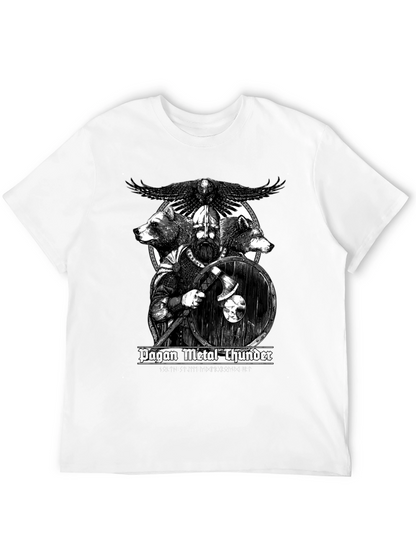 Pagan Metal Thunder Viking Graphic T-Shirt