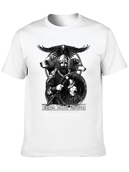 Pagan Metal Thunder Viking Graphic T-Shirt