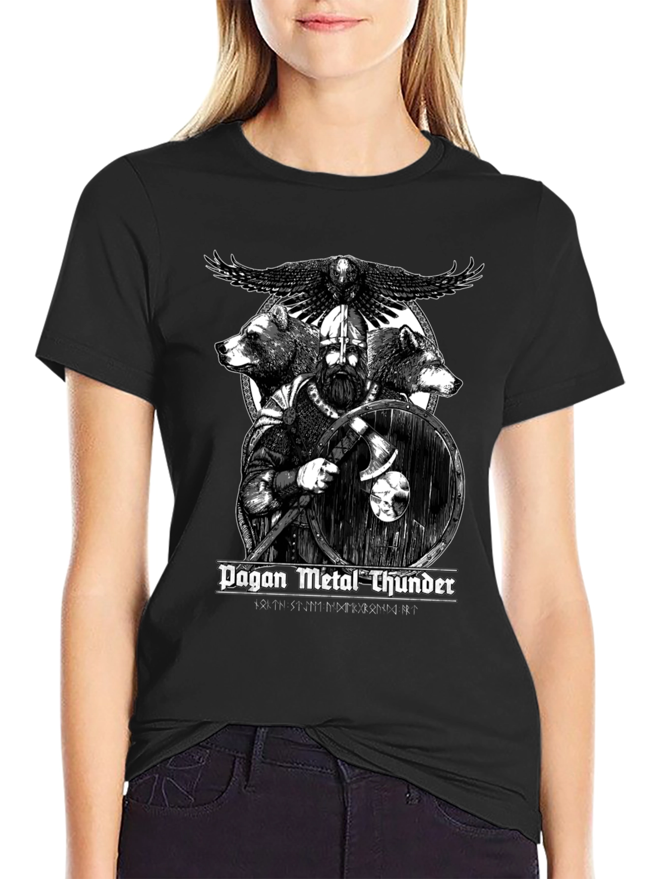 Pagan Metal Thunder Viking Graphic T-Shirt