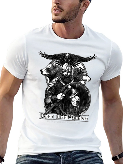 Pagan Metal Thunder Viking Graphic T-Shirt