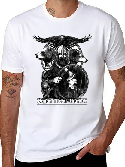 Pagan Metal Thunder Viking Graphic T-Shirt