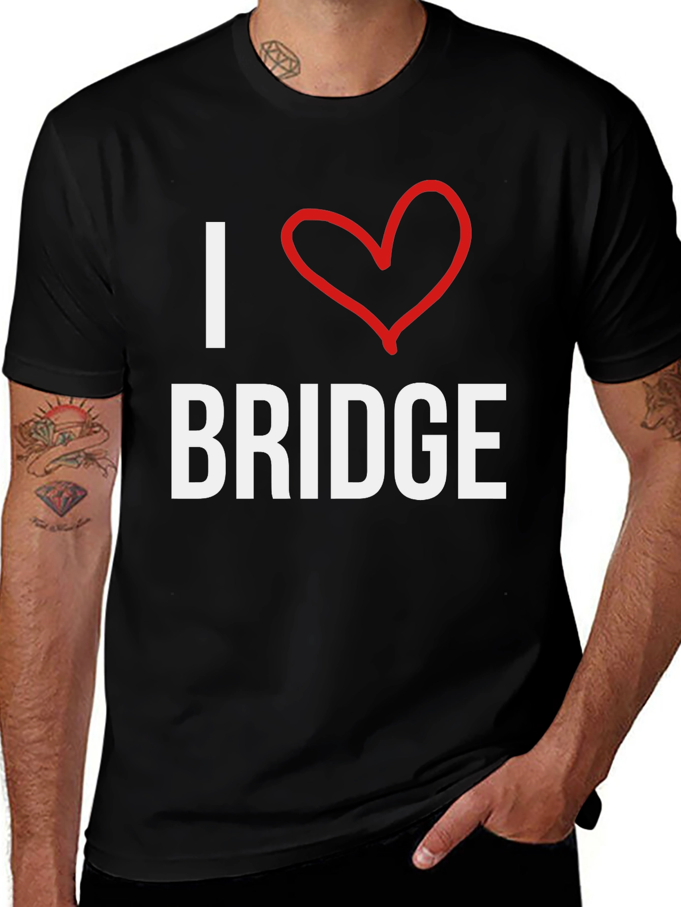 I Love Bridge T-Shirt -  Comfortable Cotton Tee