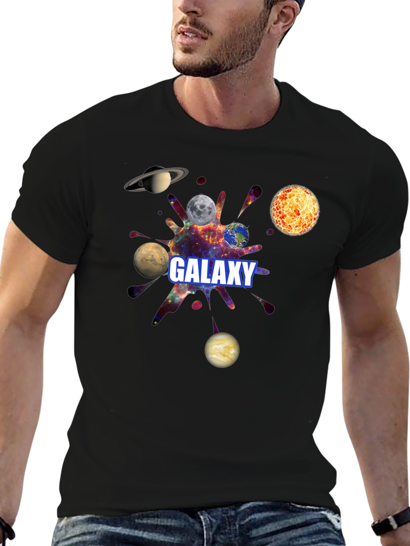 Galaxy Planets Graphic T-Shirt