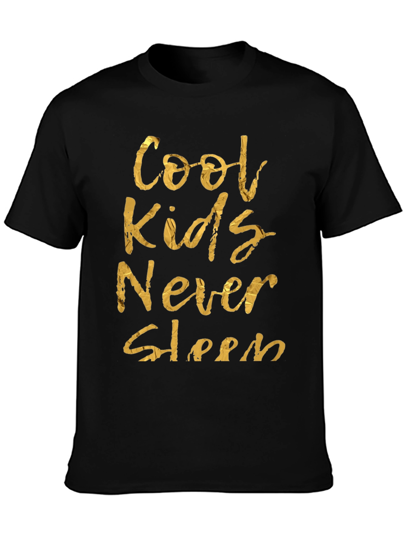 Cool Kids Never Sleep Graphic Tee - Black