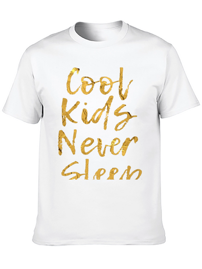 Cool Kids Never Sleep Graphic Tee - Black