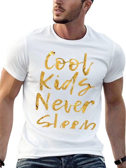 Cool Kids Never Sleep Graphic Tee - Black
