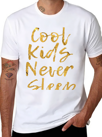 Cool Kids Never Sleep Graphic Tee - Black