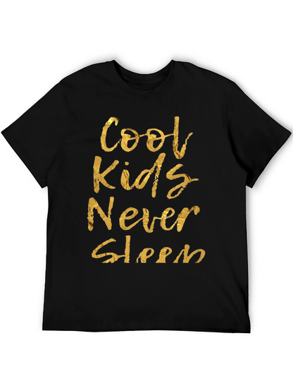 Cool Kids Never Sleep Graphic Tee - Black