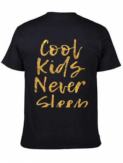 Cool Kids Never Sleep Graphic Tee - Black