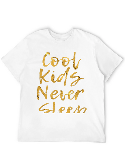 Cool Kids Never Sleep Graphic Tee - Black