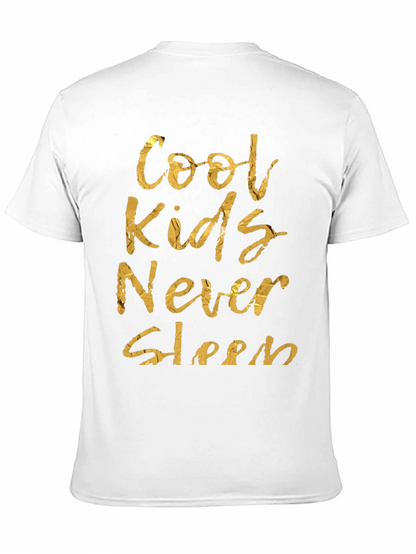 Cool Kids Never Sleep Graphic Tee - Black