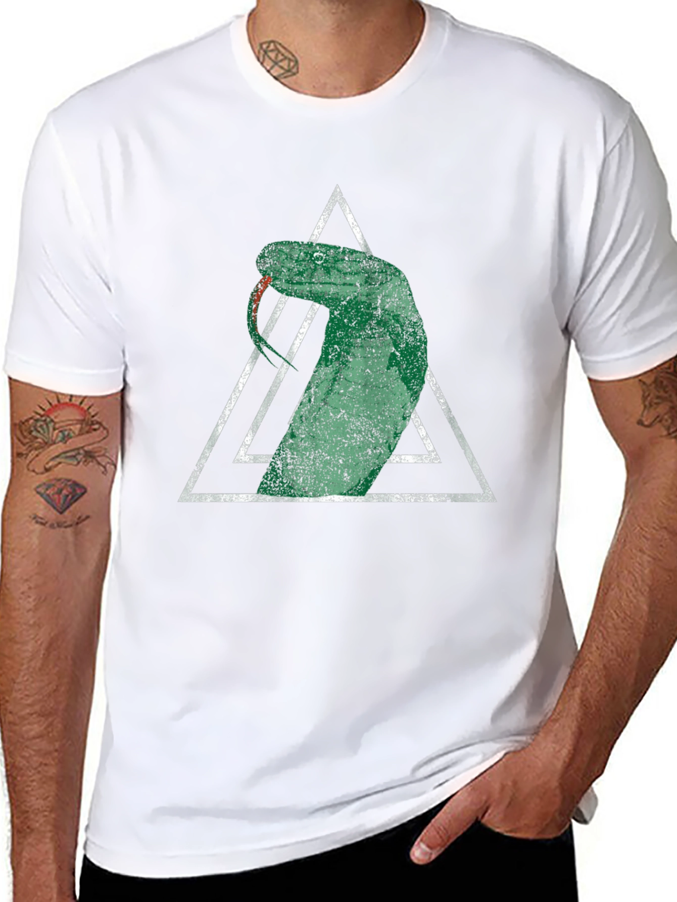 Snake Triangle Graphic T-Shirt