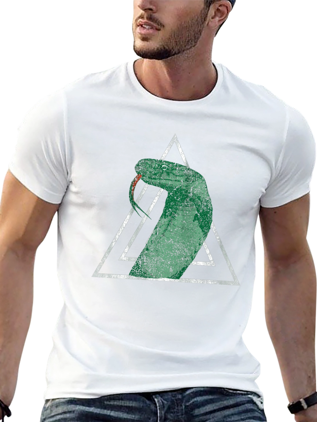 Snake Triangle Graphic T-Shirt