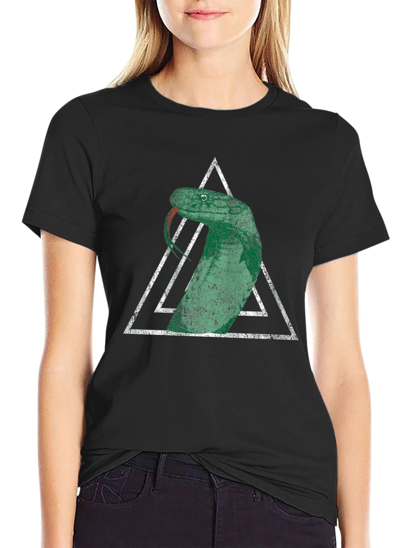 Snake Triangle Graphic T-Shirt