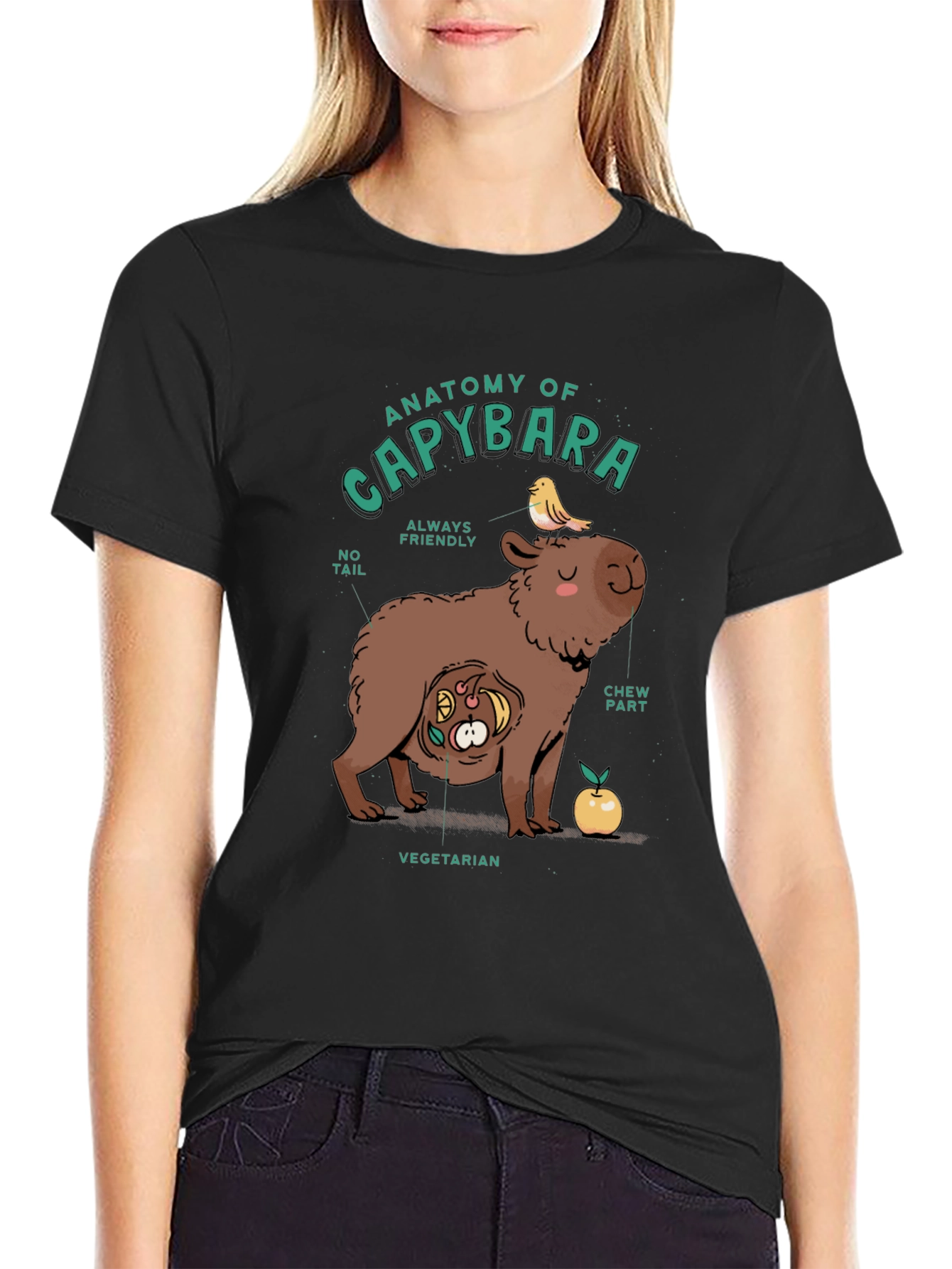 Anatomy of a Capybara Graphic T-Shirt