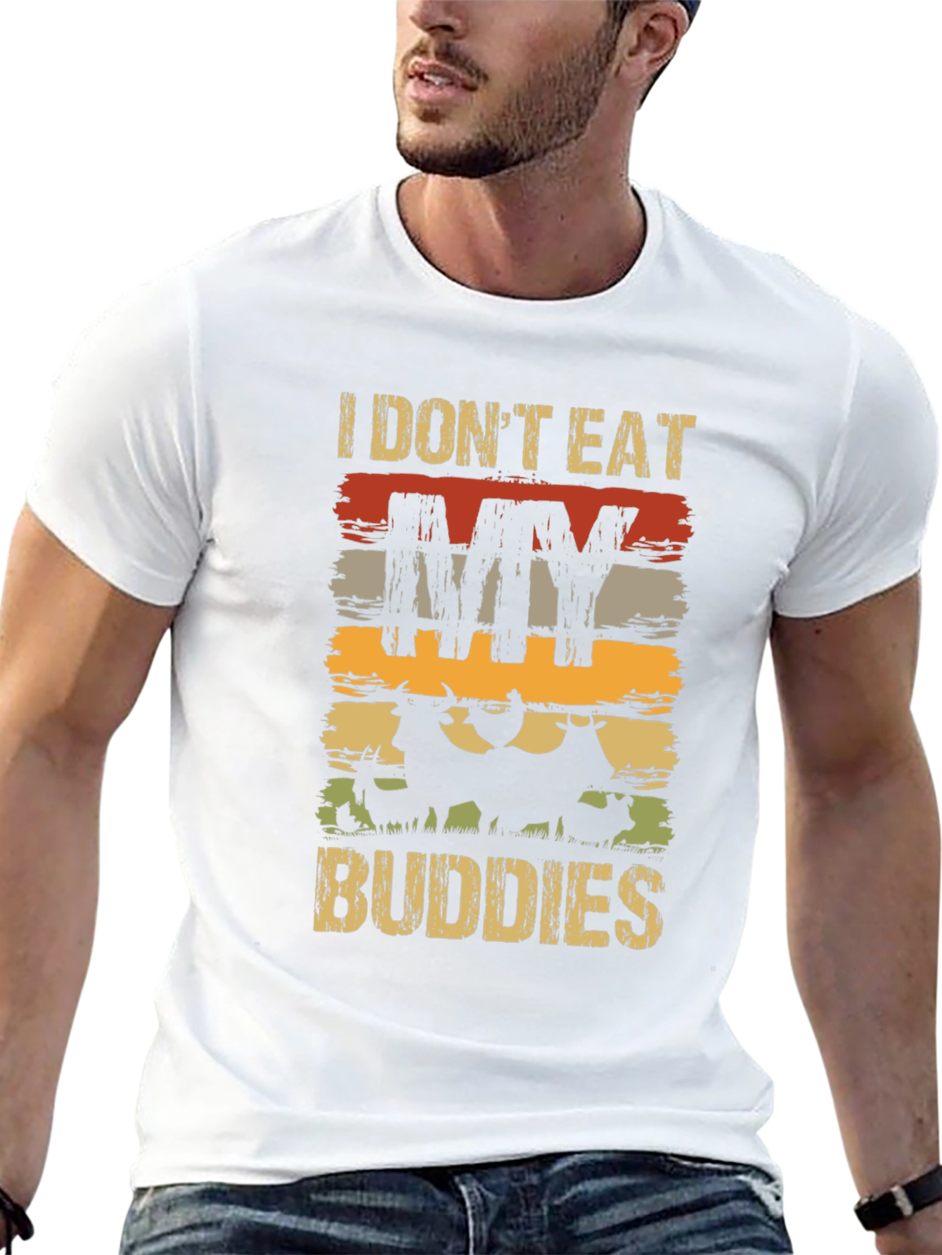 Vegan T-Shirt - I Dont Eat My Buddies