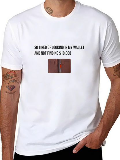 Humorous Wallet T-Shirt - $10000 Wish!