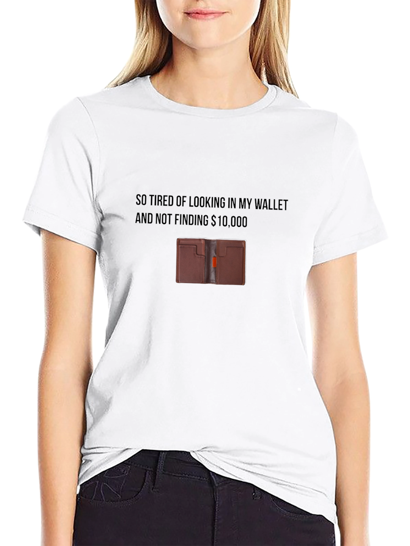 Humorous Wallet T-Shirt - $10000 Wish!