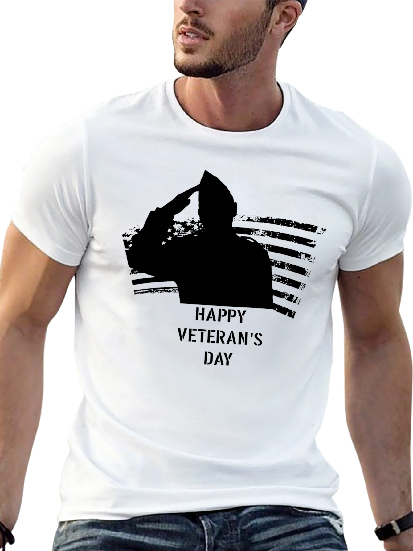 Happy Veterans Day Black T-Shirt