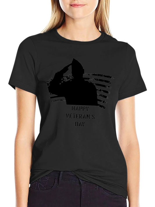 Happy Veterans Day Black T-Shirt