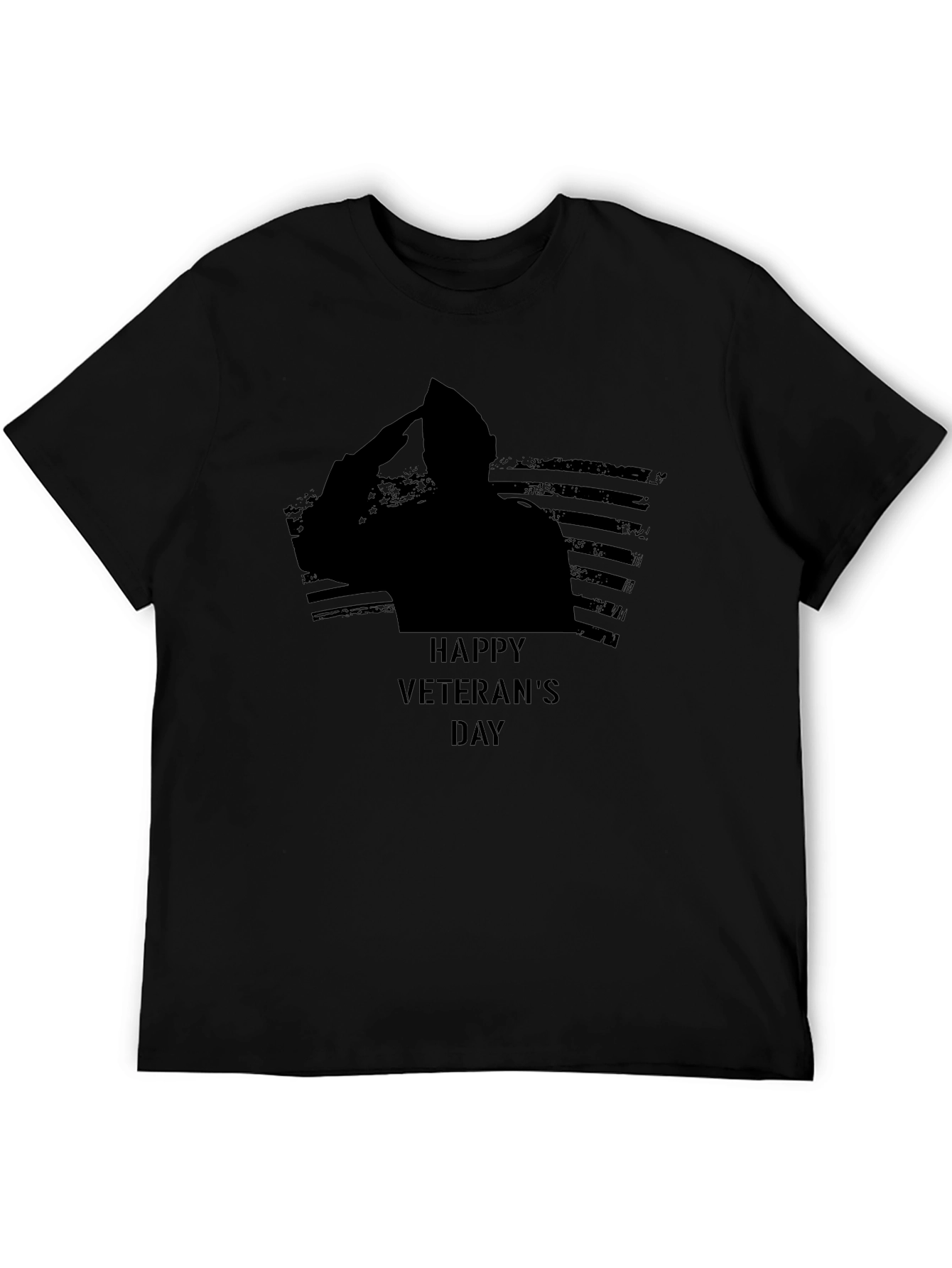 Happy Veterans Day Black T-Shirt