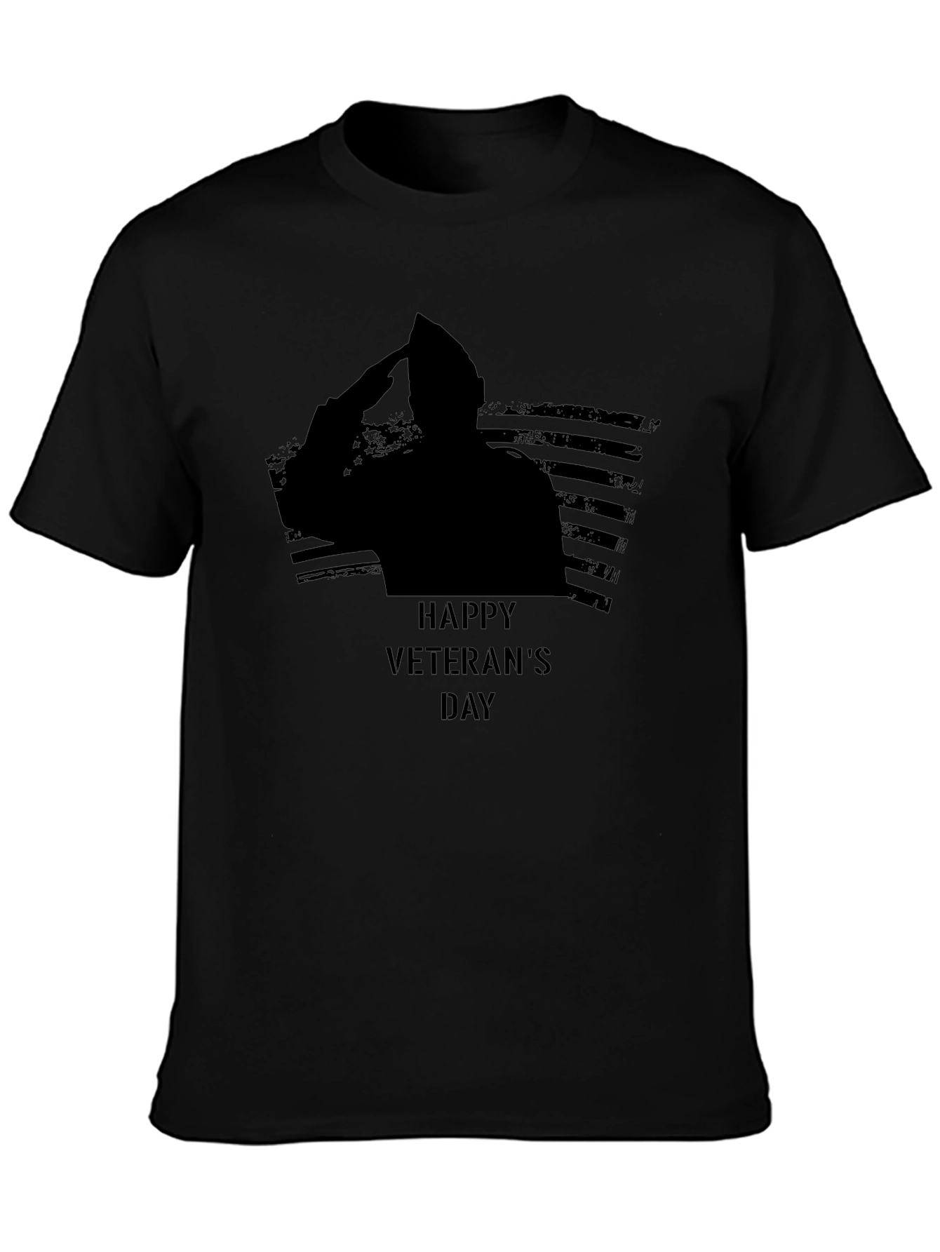 Happy Veterans Day Black T-Shirt