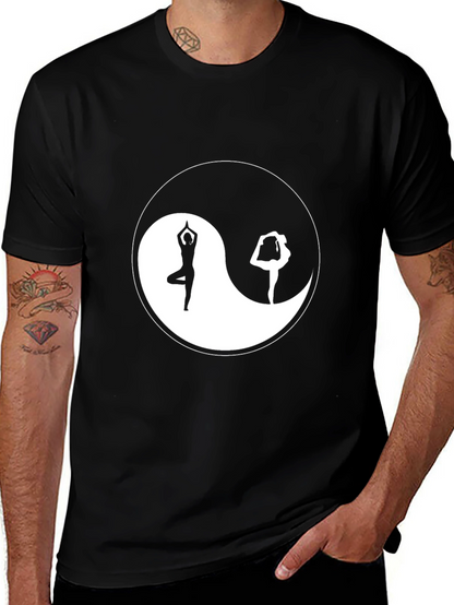 Yin Yang Yoga Graphic Black T-Shirt