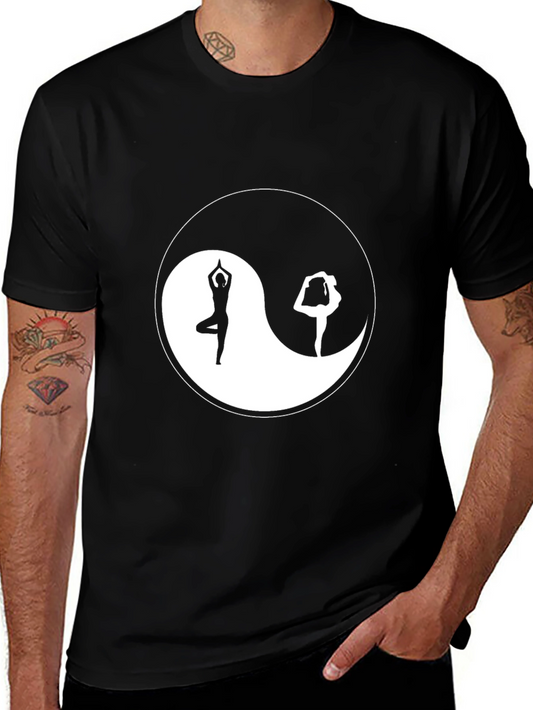 Yin Yang Yoga Graphic Black T-Shirt
