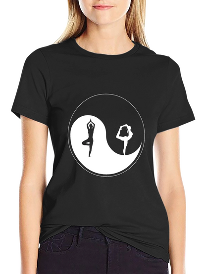 Yin Yang Yoga Graphic Black T-Shirt