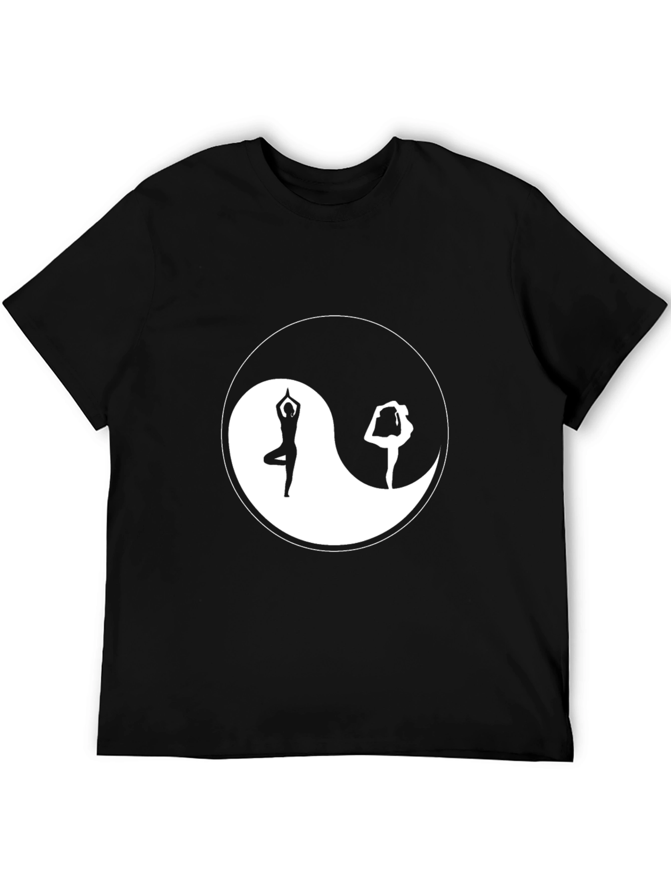 Yin Yang Yoga Graphic Black T-Shirt