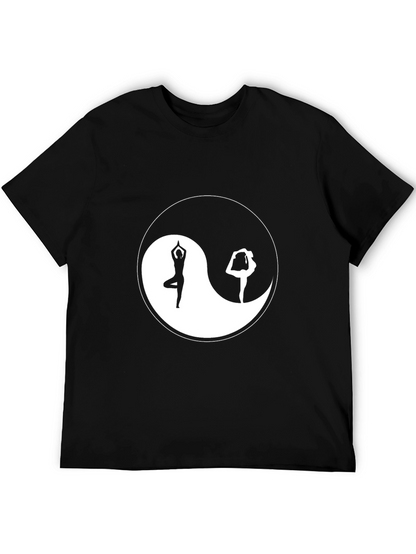 Yin Yang Yoga Graphic Black T-Shirt