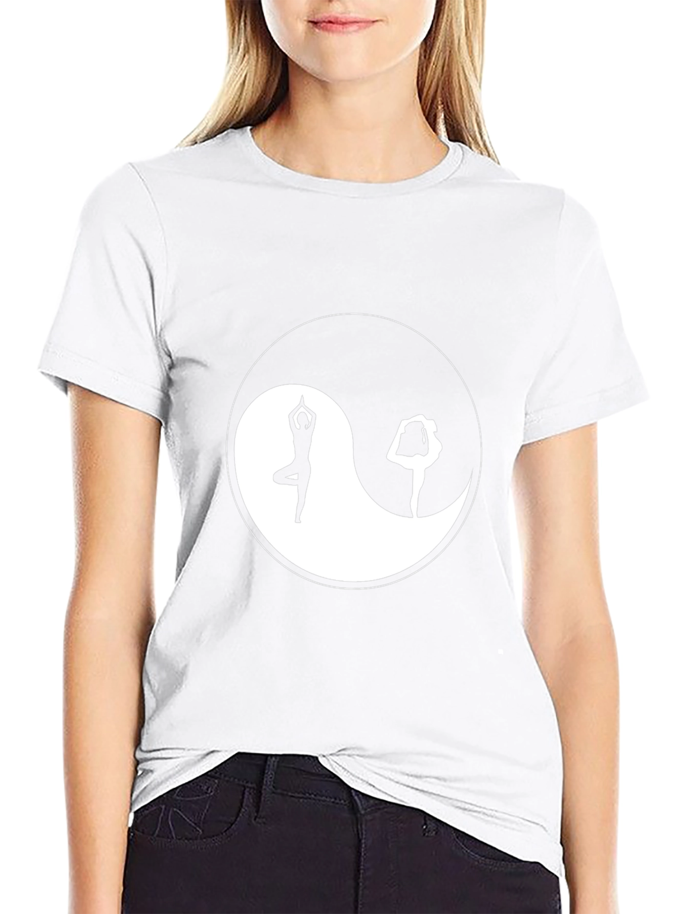 Yin Yang Yoga Graphic Black T-Shirt