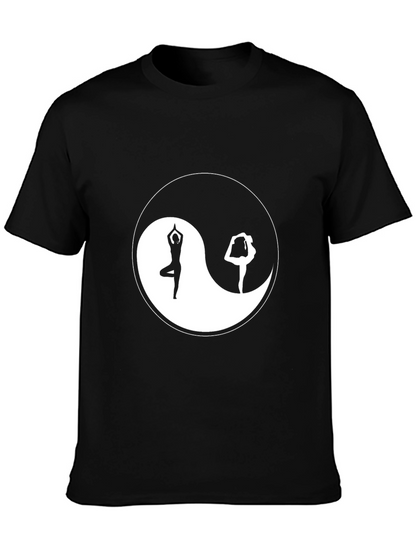 Yin Yang Yoga Graphic Black T-Shirt
