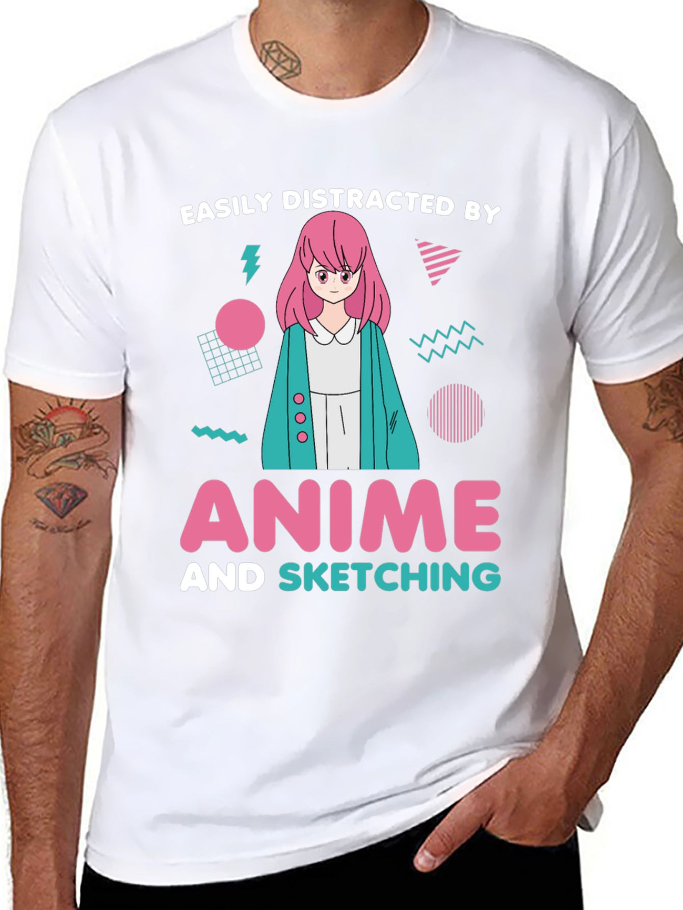Easily Distracted By Anime Sketching T-Shirt