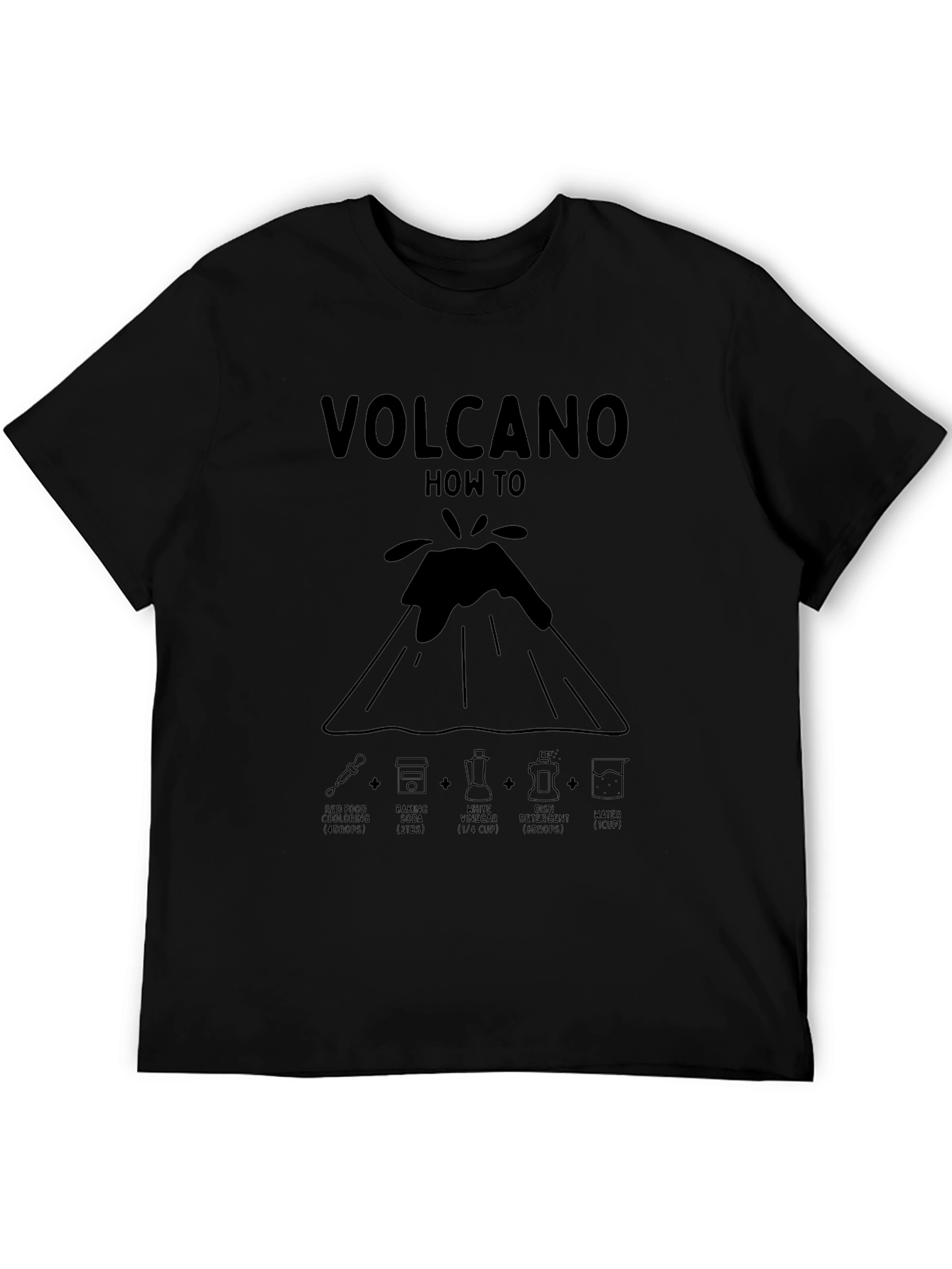 Volcano How To Black Graphic T-Shirt