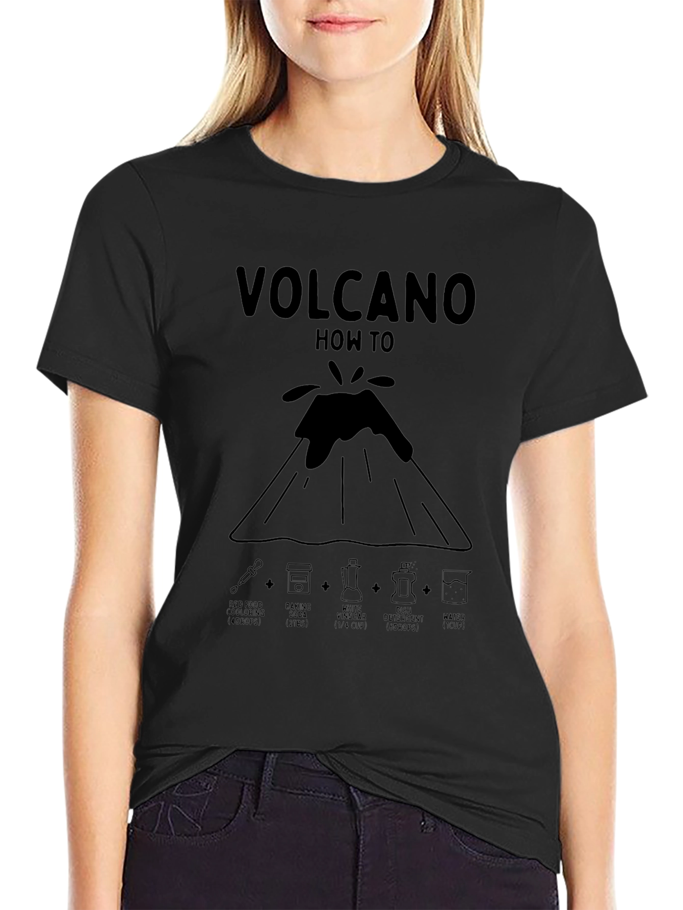 Volcano How To Black Graphic T-Shirt