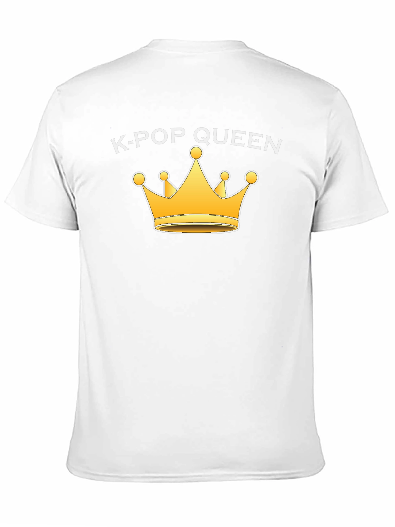 K-Pop Queen Black T-Shirt with Gold Crown