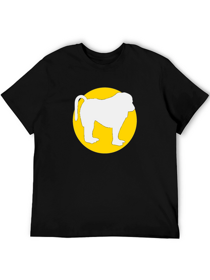 Monkey Graphic T-Shirt - Round Circle Design