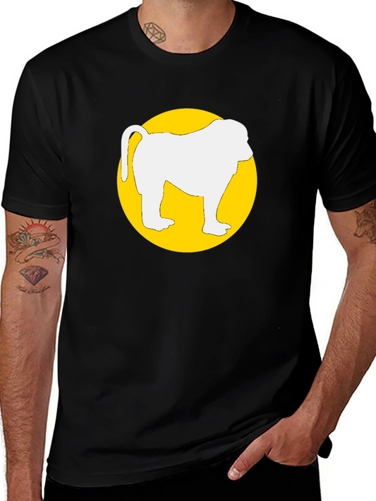 Monkey Graphic T-Shirt - Round Circle Design