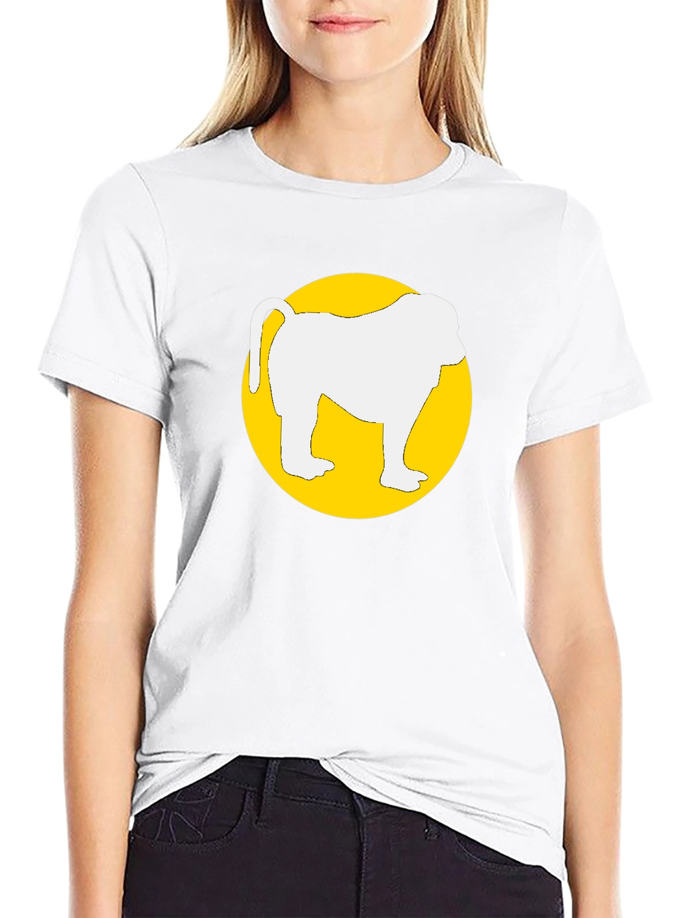 Monkey Graphic T-Shirt - Round Circle Design