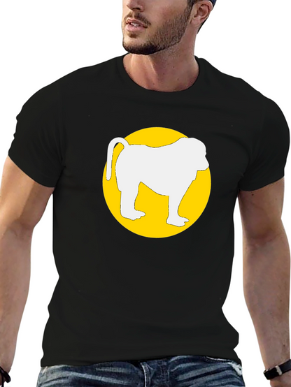 Monkey Graphic T-Shirt - Round Circle Design