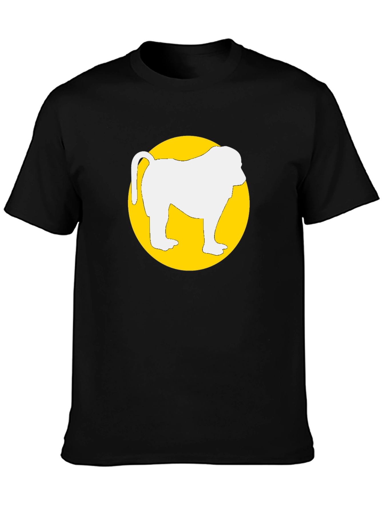 Monkey Graphic T-Shirt - Round Circle Design